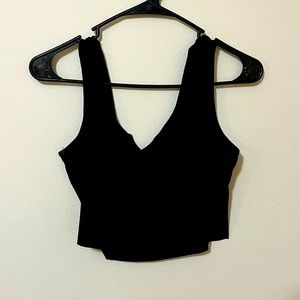 BLACK CROP TANK